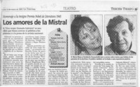 Los amores de la Mistral  [artículo] Leopoldo Pulgar I.