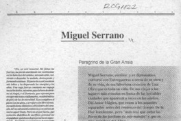 Miguel Serrano  [artículo] Patricio Heim.