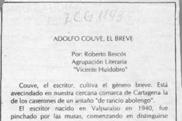 Adolfo Couve, el breve  [artículo] Roberto Bescós.