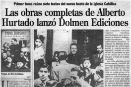 Las obras completas de Alberto Hurtado lanzó Dolmen Ediciones