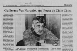 Guillermo Vas Naranjo, un poeta de Chile Chico  [artículo].