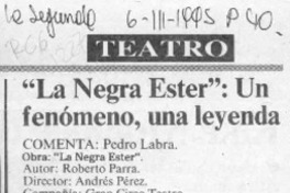 "La negra Ester", un fenómeno, una leyenda  [artículo] Pedro Labra.