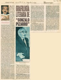 Grafología literaria de "Gonzalo Pizarro"