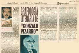 Grafología literaria de "Gonzalo Pizarro"