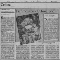 Escritores en el climaterio  [artículo] Antonio Avaria.