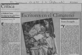 Escritores en el climaterio  [artículo] Antonio Avaria.