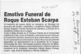 Emotivo funeral de Roque Esteban Scarpa  [artículo].