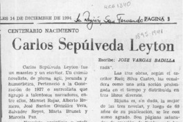 Carlos Sepúlveda Leyton  [artículo] José Vargas Badilla.