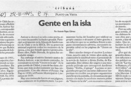 Gente en la isla  [artículo] Antonio Rojas Gómez.