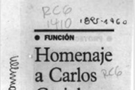Homenaje a Carlos Cariola  [artículo].