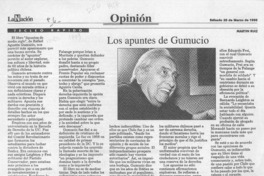 Los apuntes de Gumucio  [artículo] Martín Ruiz.