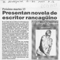 Presentan novela de escritor rancagüino  [artículo].