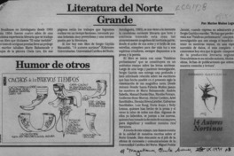 Literatura del Norte Grande  [artículo] Marino Muñoz Lagos.
