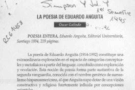 La poesía de Eduardo Anguita  [artículo] Oscar Galindo.