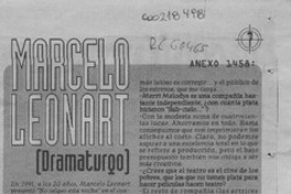 Marcelo Leonart (Dramaturgo)  [artículo] Ernesto Ayala.
