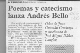 Poemas y catecismo lanza Andrés Bello  [artículo].