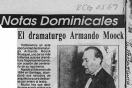 El dramaturgo Armando Moock  [artículo] José Vargas Badilla.