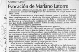 Evocando a Mariano Latorre  [artículo] H. R. Cortés.