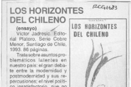Los Horizontes del chileno  [artículo].