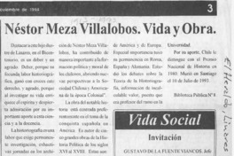 Néstor Meza Villalobos, vida y obra  [artículo].