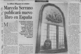 Marcela Serrano publicará nuevo libro en España  [artículo] R. V.