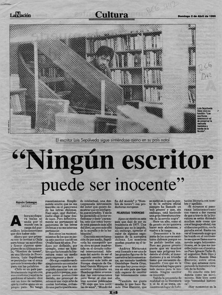 "Ningún escritor puede ser inocente"  [artículo] Alejandra Costamagna.
