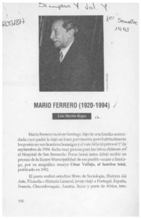 Mario Ferrero (1920-1994)  [artículo] Luis Merino Reyes.