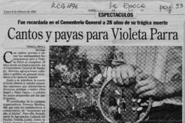 Cantos y payas para Violeta Parra  [artículo].