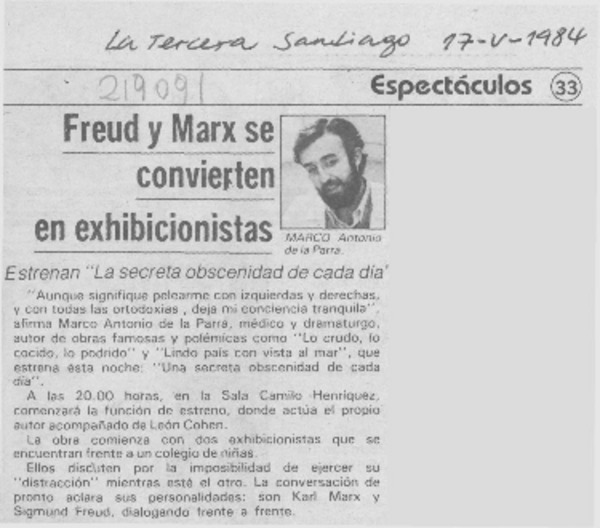 Freud y Marx se convierten en exhibicionistas