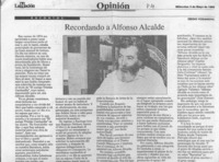 Recordando a Alfonso Alcalde  [artículo] Sergio Vodanovic.