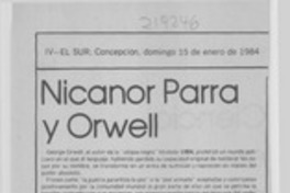 Nicanor Parra y Orwell