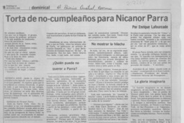 Torta de no-cumpleaños para Nicanor Parra