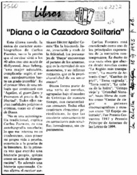 "Diana o la cazadora solitaria"  [artículo].