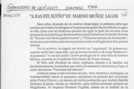 "A ras del sueño" de Marino Muñoz Lagos  [artículo] Ronnie Muñoz M.