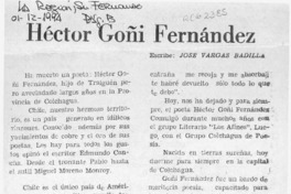 Héctor Goñi Fernández  [artículo] José Vargas Badilla.