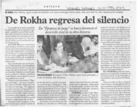 De Rokha regresa del silencio  [artículo].