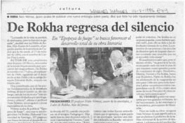 De Rokha regresa del silencio  [artículo].