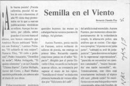 Semilla en el viento  [artículo] Bernardo Chandía Fica.
