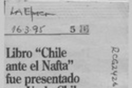 Libro "Chile ante el Nafta" por U. de Chile  [artículo] C. P.