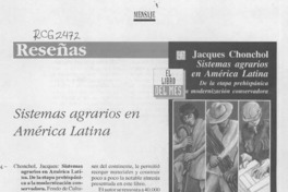 Sistemas agrarios en América Latina  [artículo] Gac.