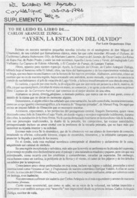 "Aysén, la estación del olvido"  [artículo] León Ocqueteaux Díaz.