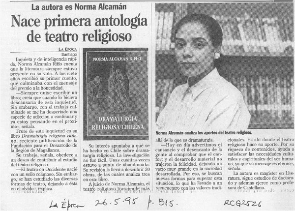Nace la primera antología de teatro religioso  [artículo].