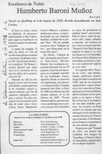 Humberto Baroni Muñoz  [artículo] C. R. I.