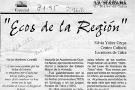 "Ecos de la región"  [artículo] Silvia Yáñez Cerpa.