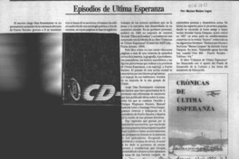 Episodios de Ultima Esperanza  [artículo] Marino Muñoz Lagos.