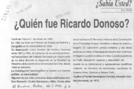 Quién fue Ricardo Donoso?