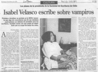 Isabel Velasco escribe sobre vampiros  [artículo] Graciela Ojeda.