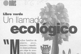 Un llamado ecológico  [artículo] Carola Palma Salcidúa.