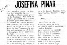 Josefina Pinar  [artículo].
