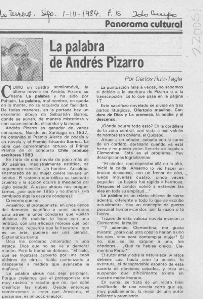 "La palabra" de Andrés Pizarro